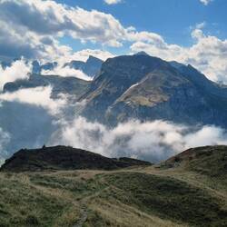 Blick zurück zum Widderfeldstock