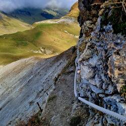 Auch hier mit dicken Seilen gesichert...