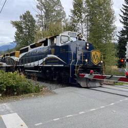 ...endlich kommt mal der Rocky Mountain Express vorbei. Teuer und doch 1 Jahr im voraus ausgebucht..