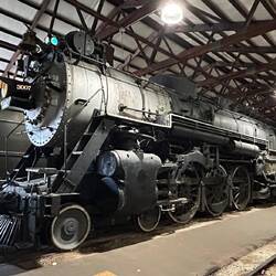 C, B & Q high-stepping passenger locomotive