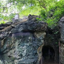 Stufen zum dritten Stockwerk des Tempelkomplexes