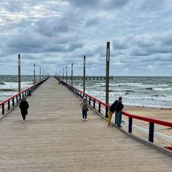 Was für ein Sturm auf der Seebrücke