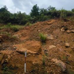 ...immer wieder die Überbleibsel von Erdrutschen zu sehen