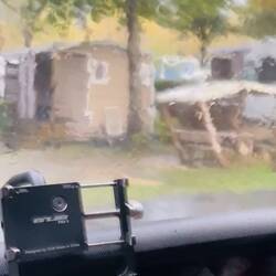 En la tarde, tarde, nos pilló la lluvia. La pasamos con un buen Campari