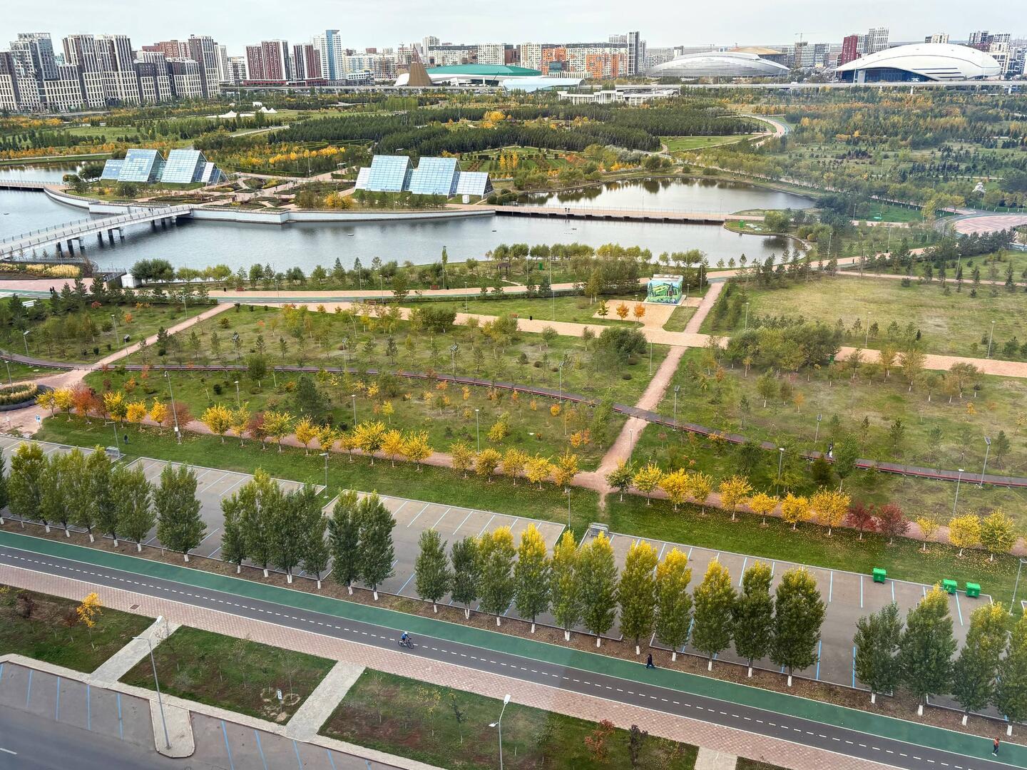 My first view of Astana from my aparthotel