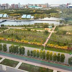 My first view of Astana from my aparthotel