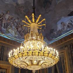 There are numerous chandeliers and even more intricate throughout the Palace