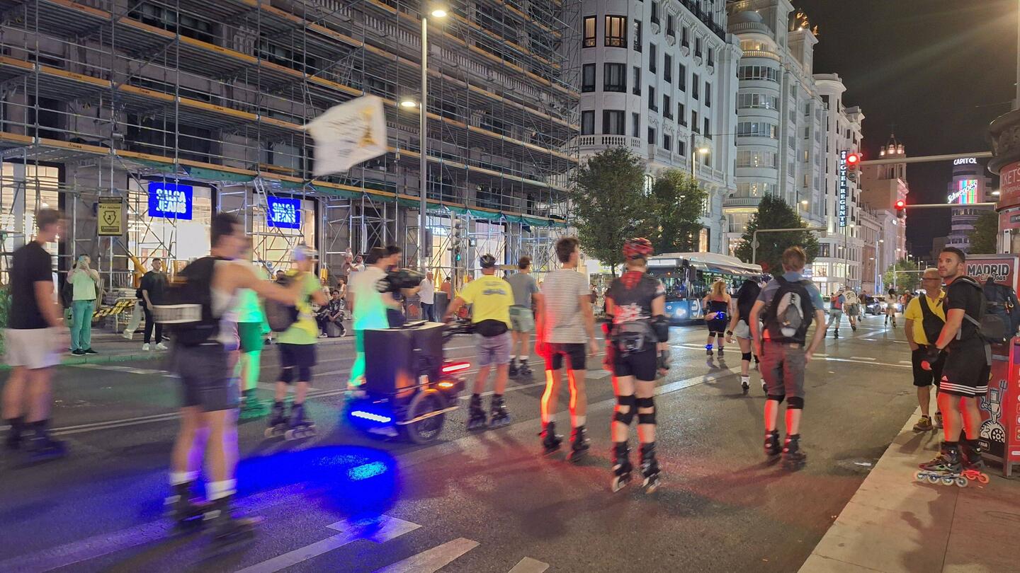 Coming home the streets were closed for a roller blade street ride