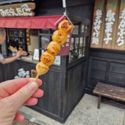 Reismehlbällchen mit süßer Sojasauce