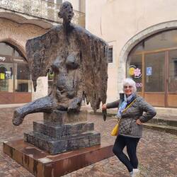 My new friend..how I look at the end of a days walking!