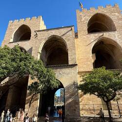 Back of the gate. The big holes used to be bricked up to make this a jail for nobles