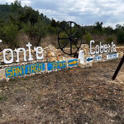 391 kms to go! Fatima is the opposite direction as Santiago. So yellow arrow one way, blue the other