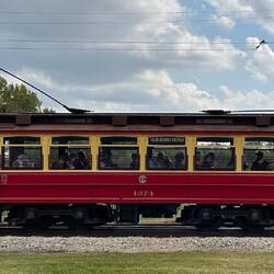 A "Matchbox" trolley. The visitors to the IRM loved it.