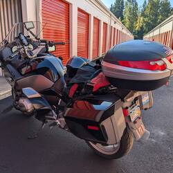 Getting the bike out of storage for the trip home. As much fun as I had on the water, I'm glad to b