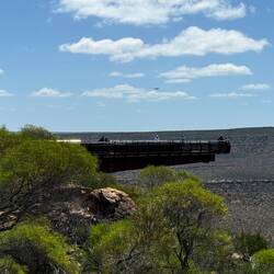 Side view of skywalk
