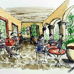 Just a 15 min. sketch, while drinking a coffee.