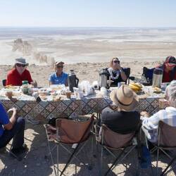 Don't run to catch your napkin as a 500-metre drop!!