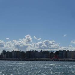 Blick auf Ostende vom Radarturm