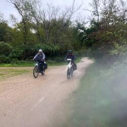 Biking in the driving rain