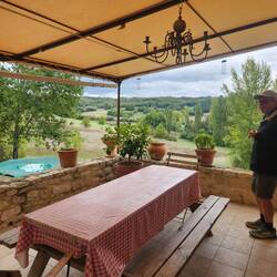 View from our gite. Be lovely on a nice day