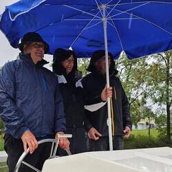 Luckily we had a big enough umbrella 😁