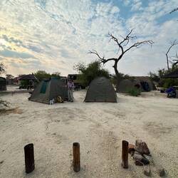 Unser Camp im Morgenlicht