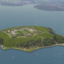 Hier erkennt man das sternförmige Fort aus dem 17. Jhd