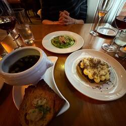 Boxy pancake - Fresh Peas - Marrow Boullion