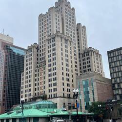 The "Superman Building" so-called because of its resemblance to the Daily Planet building