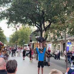 Street performers. I could do this if I wanted