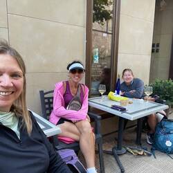 I met Marge and Marie from Connecticut at my Hostal. This is their second Camino together .