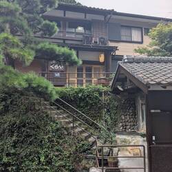 From across the river - note the onsen shed at bottom of stairs