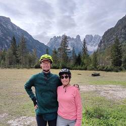 Dolomite peaks in the background, Tre Cime