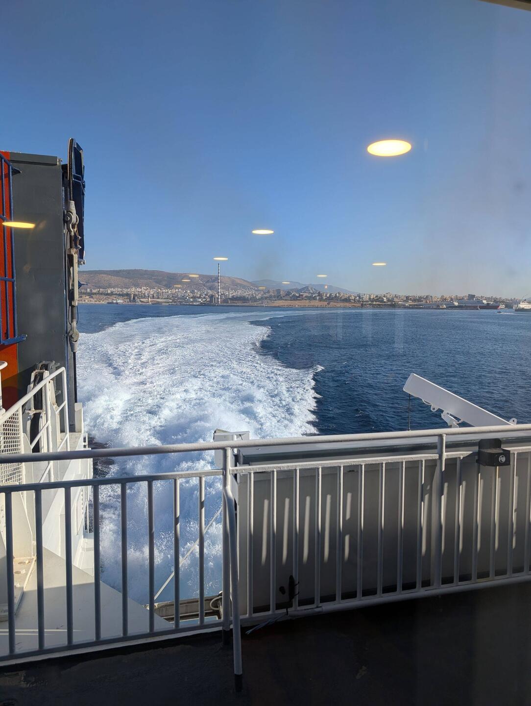 Our ferry leaving Athens.