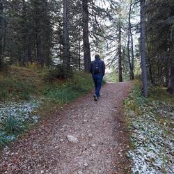 Short hike to the refuge and church at 6,700 ft.