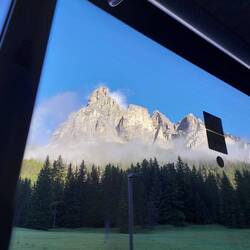 View from the bus on our way to the gondolas