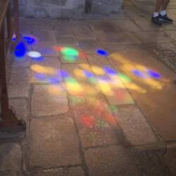 Light from the stained glass
