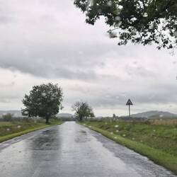 Maar ondanks de regen is het landschap mooi!
