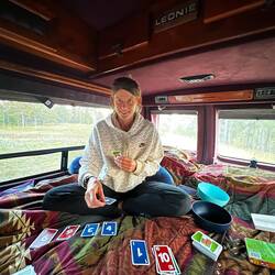 Endlich mal in Ruhe SkipBo spielen.