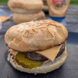 Jetzt auf dem Grill (Spaß).