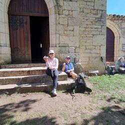 Lunch time outside the church