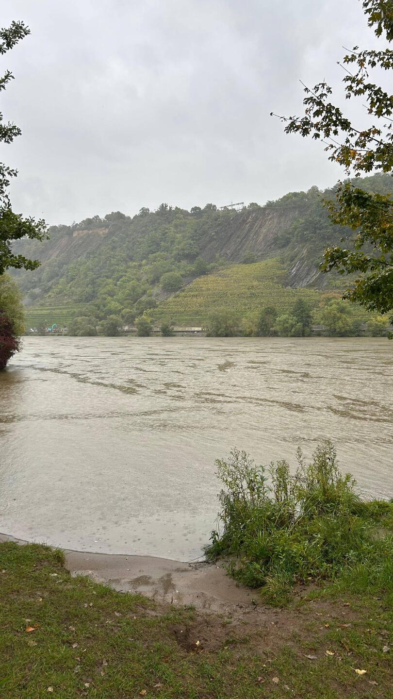 Im Prinzip ein schöner Platz an der Mosel, wenn es nur nicht regnen würde...