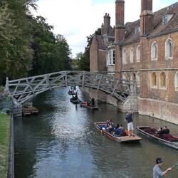The mathematical bridge ... originally rigid and self-supporting, now securely bolted together