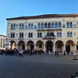 Folks organizing a protest in old Treviso