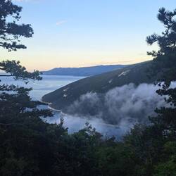 View heading to ferry