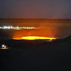 The glow at night was extraordinary