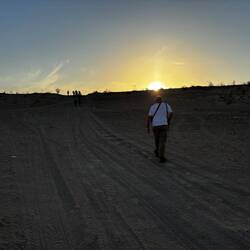 Climbing up to our yurt camp