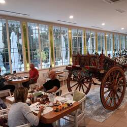 Joanne, Jim, Sally, Dan, and Amy in the breakfast room