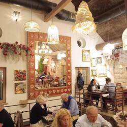 The upstairs at our Slovenian restaurant for the evening