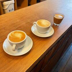 Flat white without a lot of foam